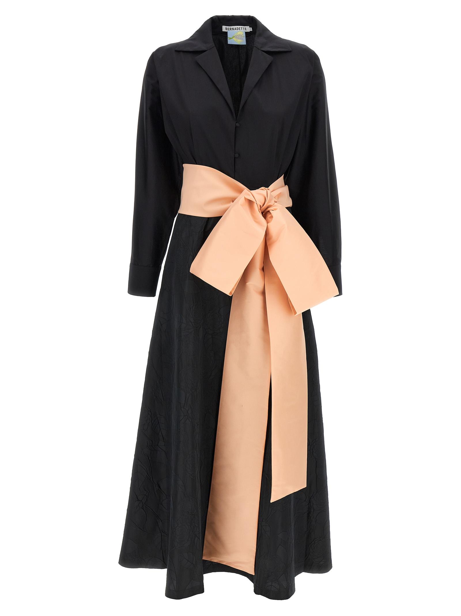 bernadette clarence dress black polyester - women