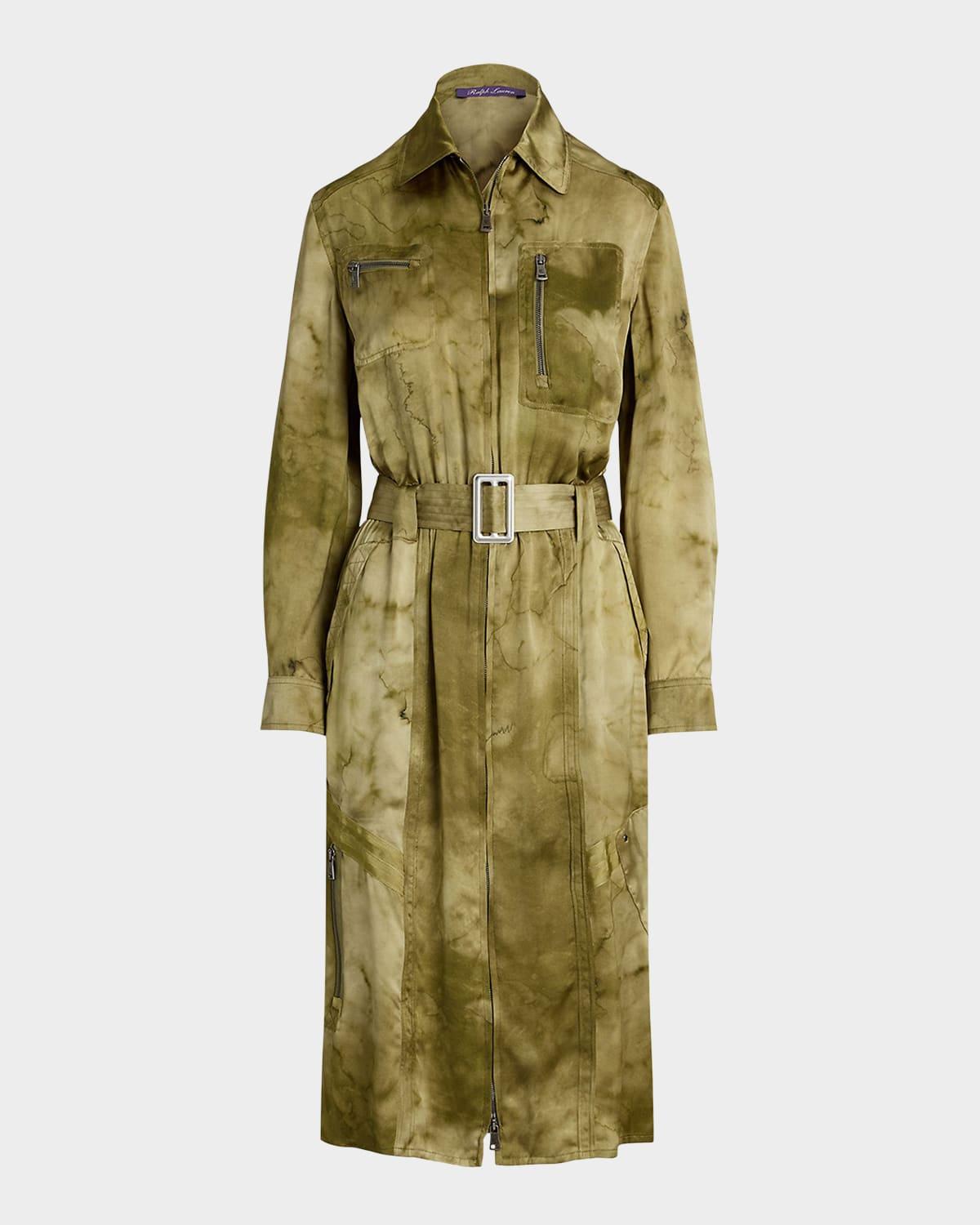 bernadette print charmeuse day dress