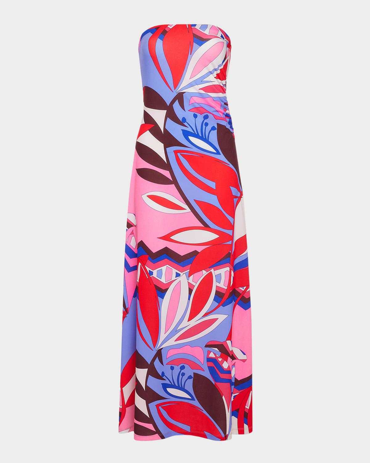 bernarda strapless midi dress