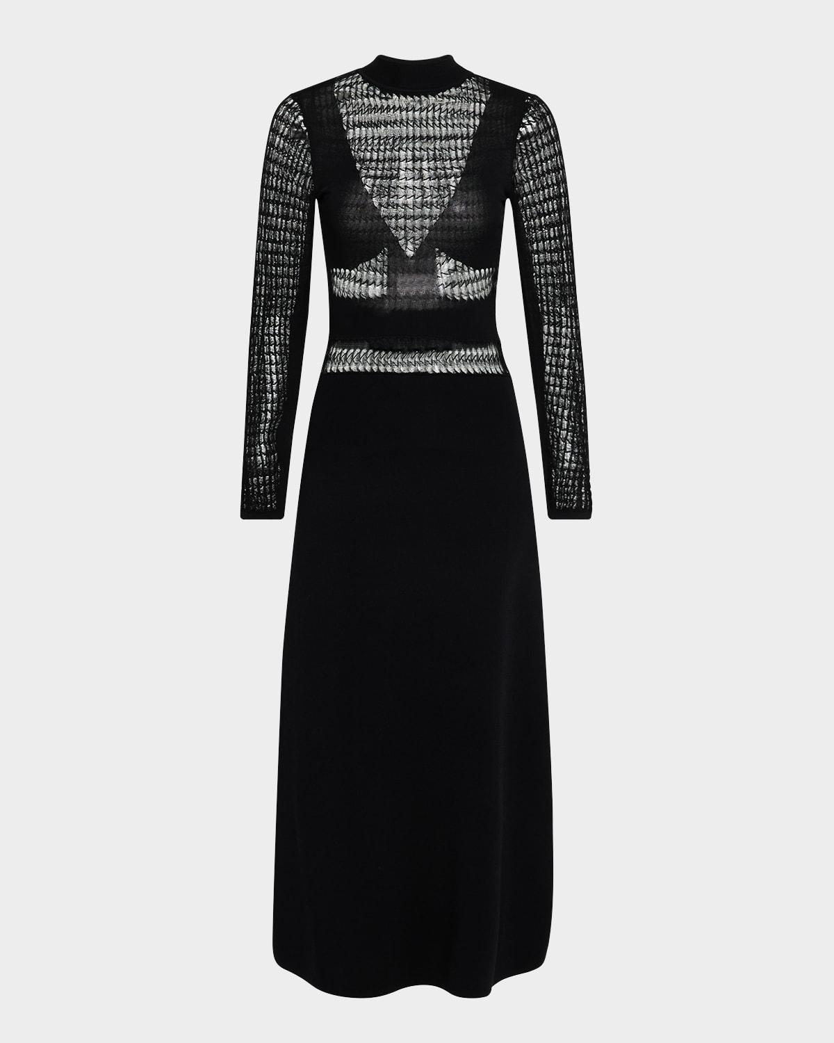 beryl long-sleeve knit midi dress