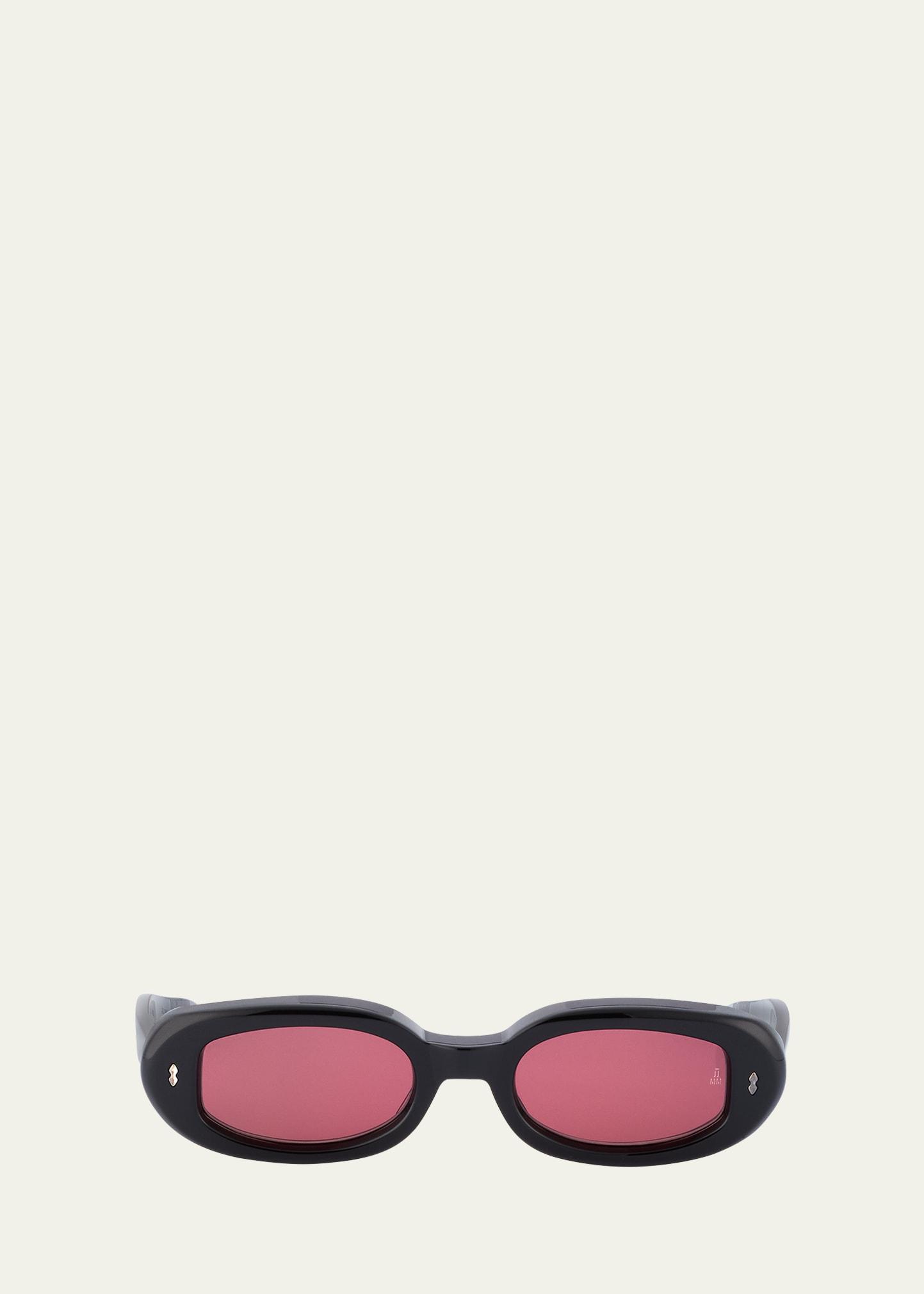 besset acetate oval sunglasses