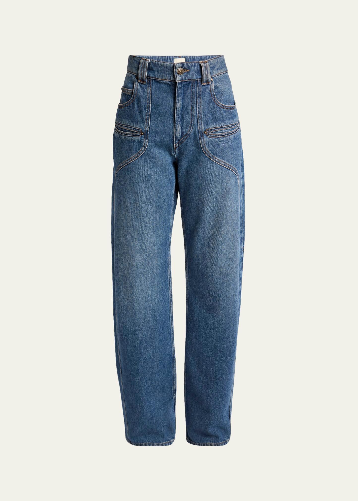 betiane yoked wide-leg denim jeans