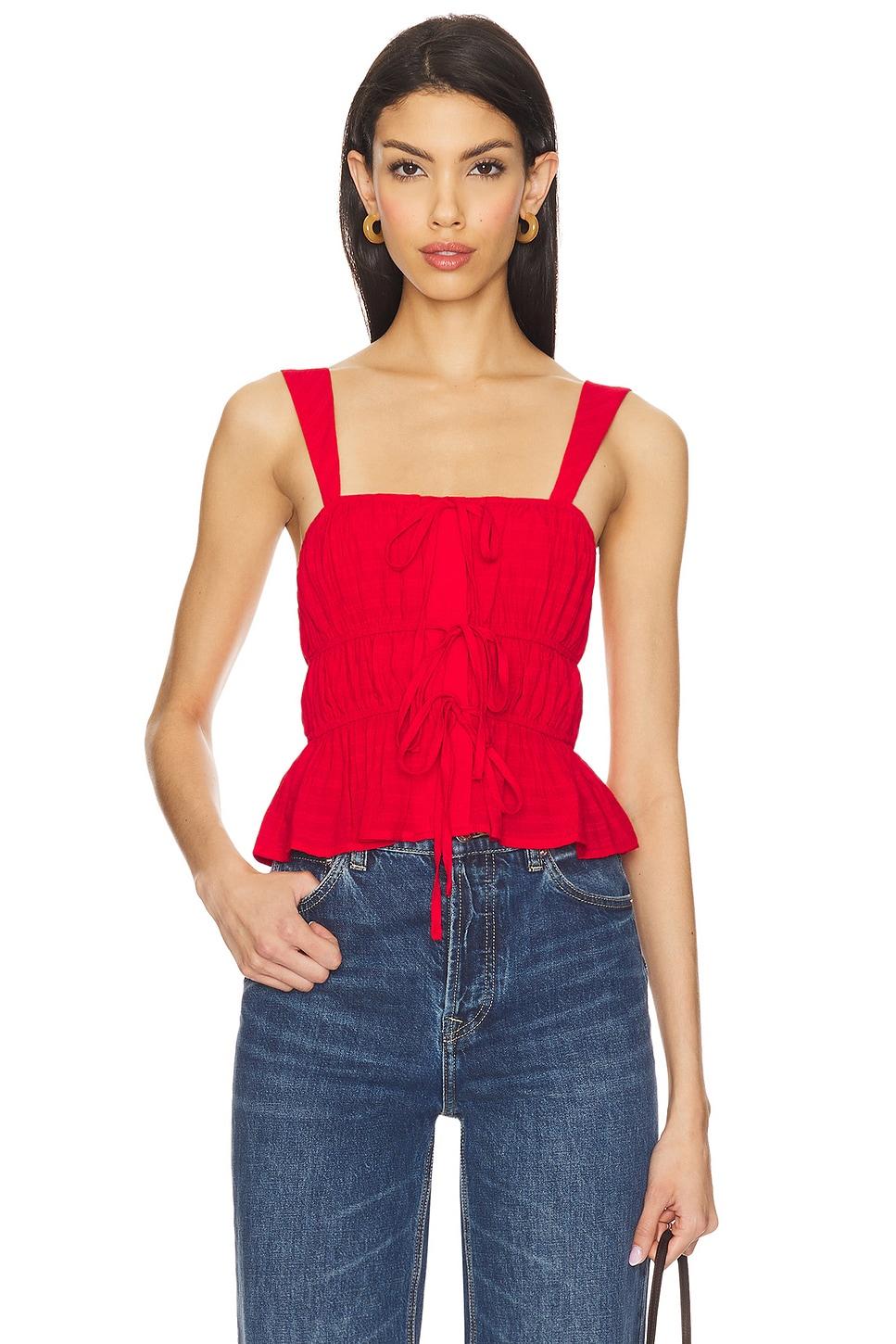 betsey tie front top