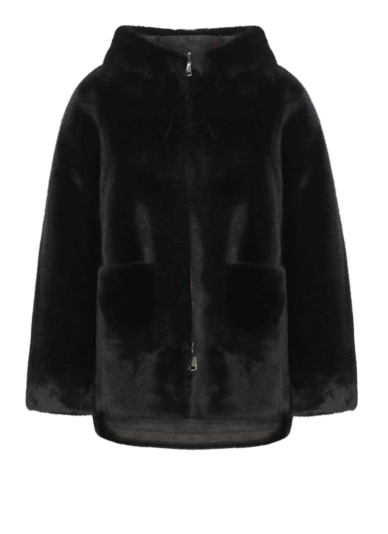 betta corradi faux fur reversible coat