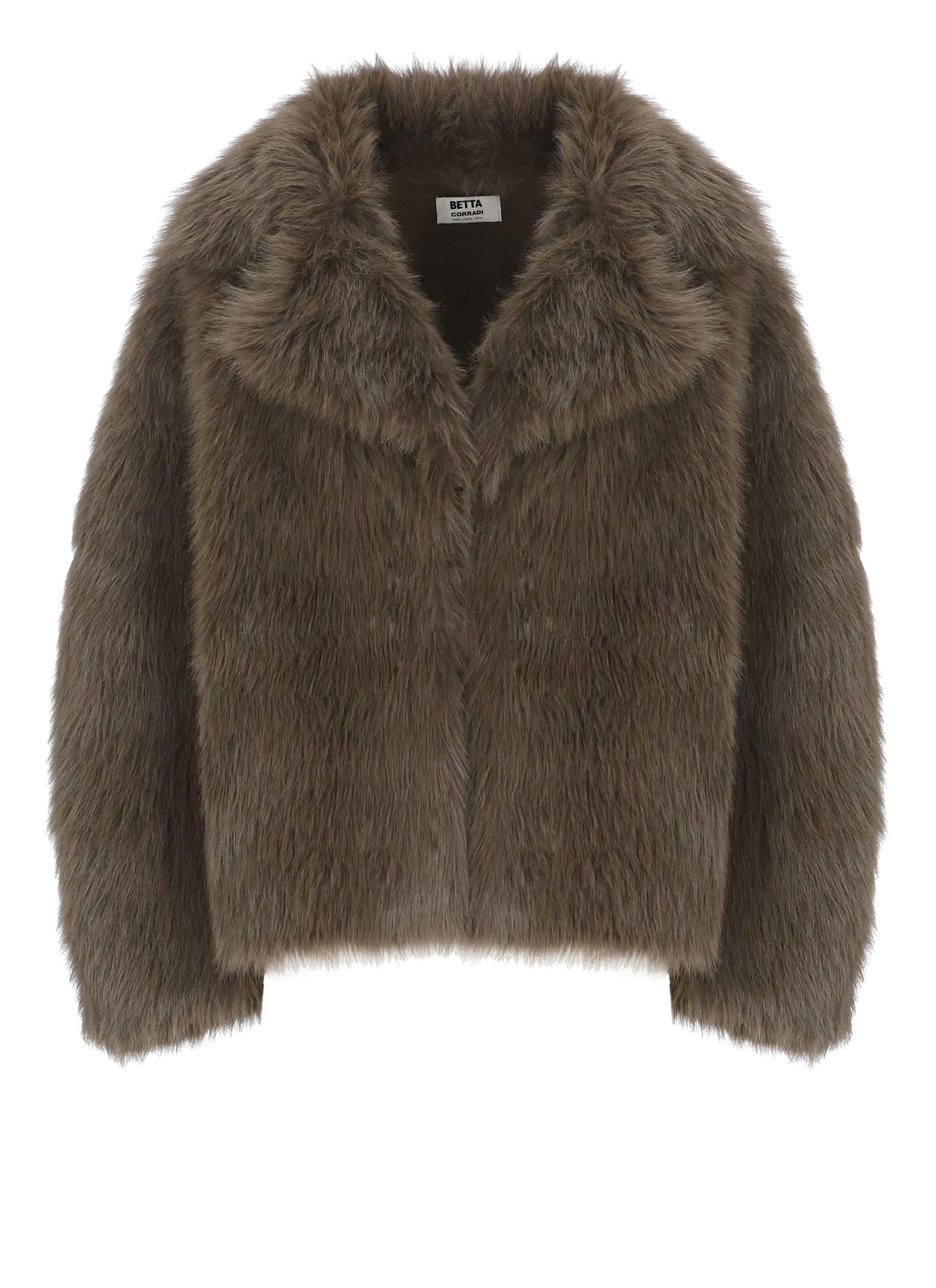 betta corradi synth fur coat