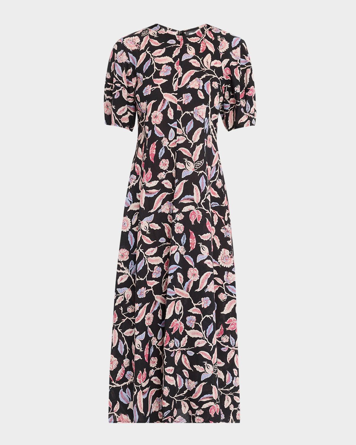bettina floral-print cotton poplin maxi dress
