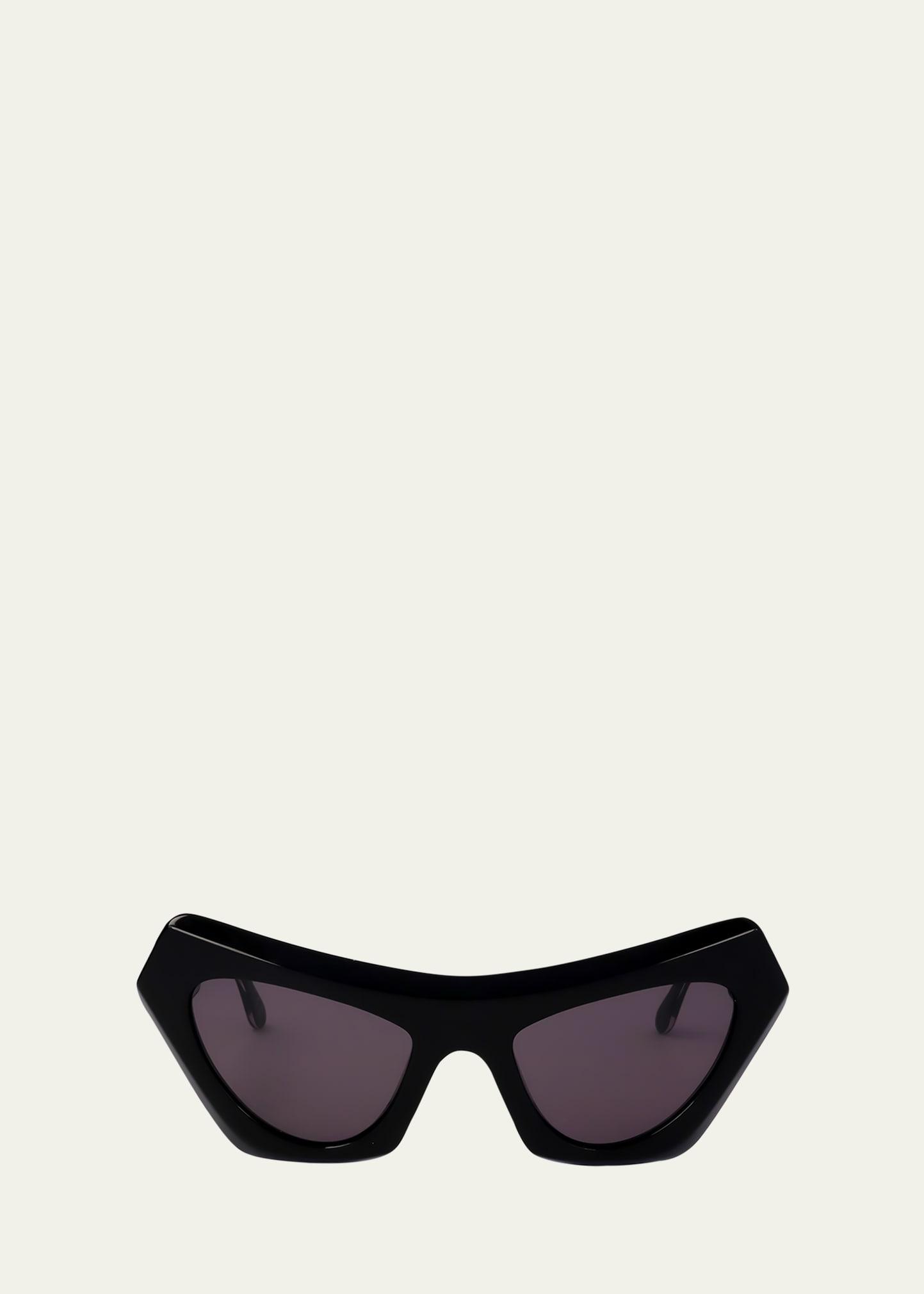 beveled acetate cat-eye sunglasses