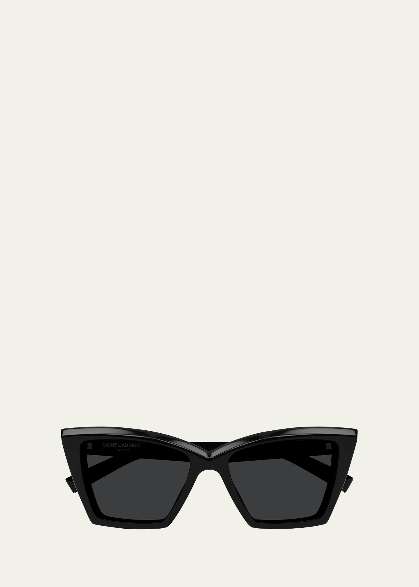 beveled acetate cat-eye sunglasses