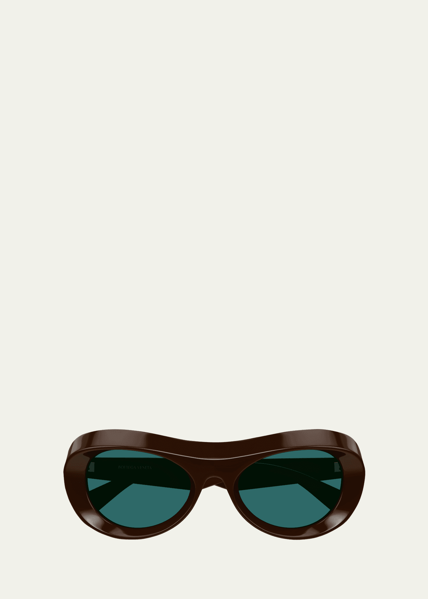 beveled acetate oval sunglasses