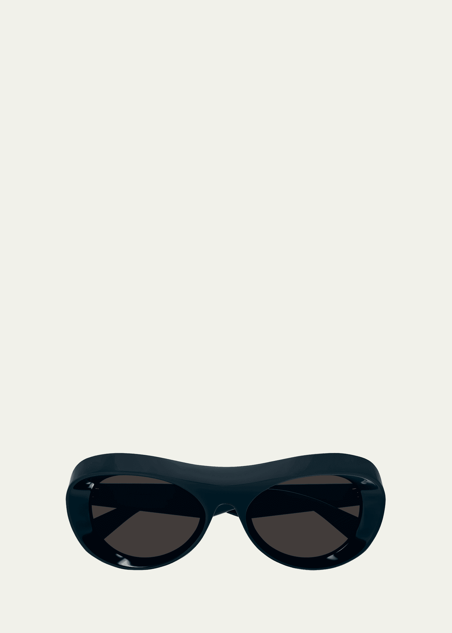 beveled acetate oval sunglasses