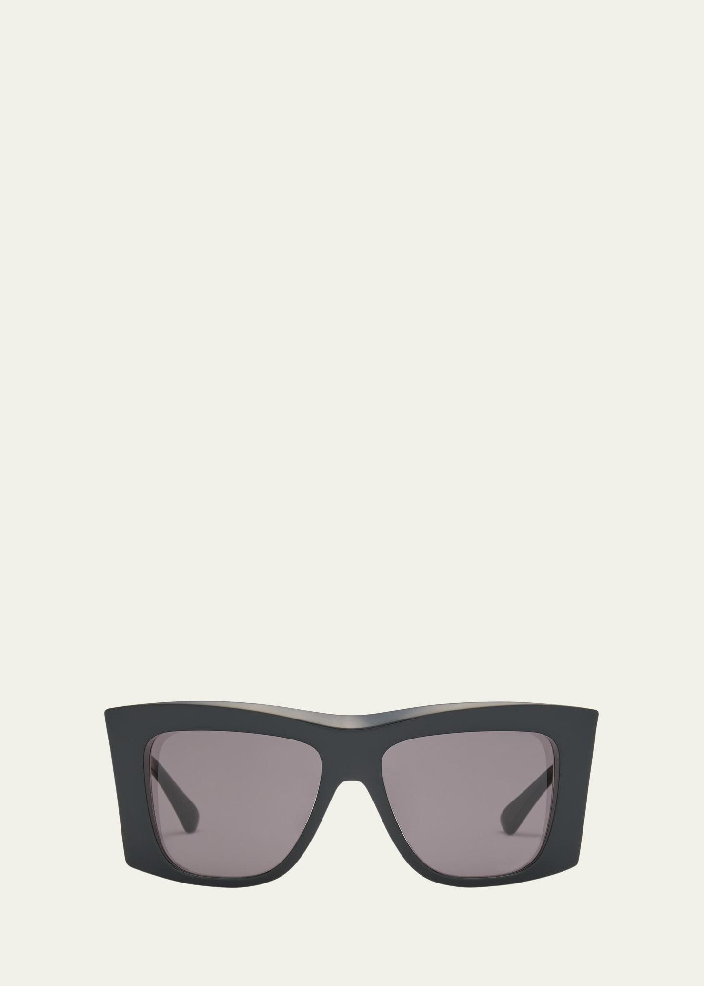 beveled acetate rectangle sunglasses