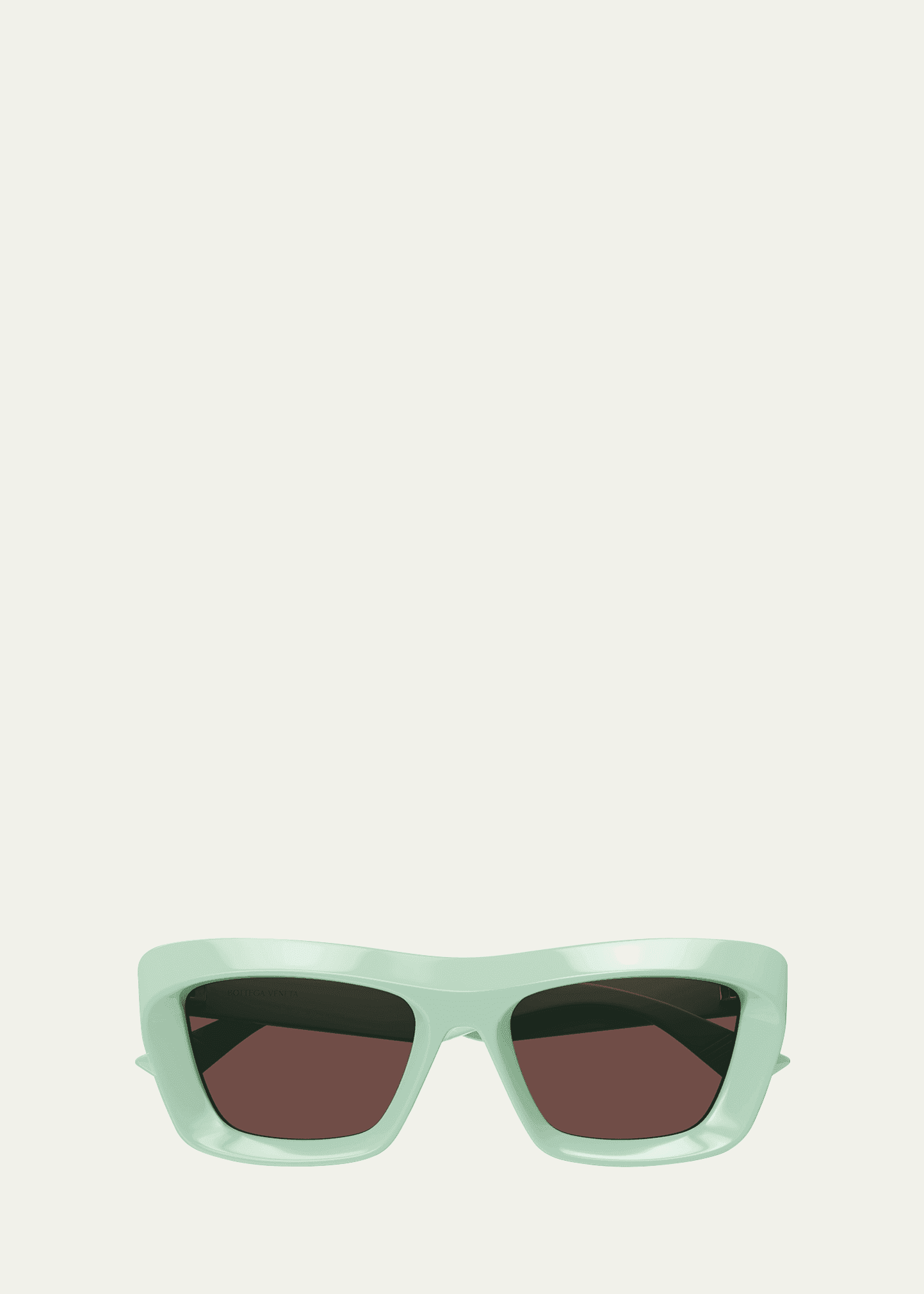 beveled recycled acetate rectangle sunglasses