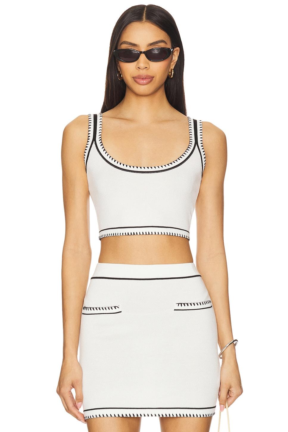 beverly crop top in white