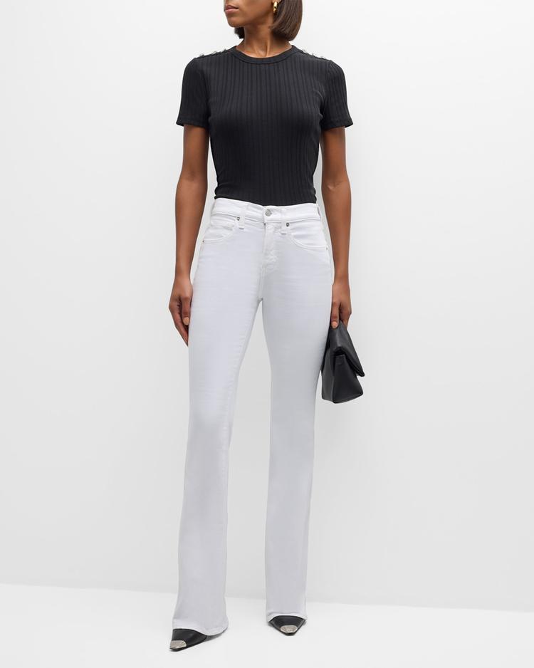 beverly high-rise skinny flare jeans​