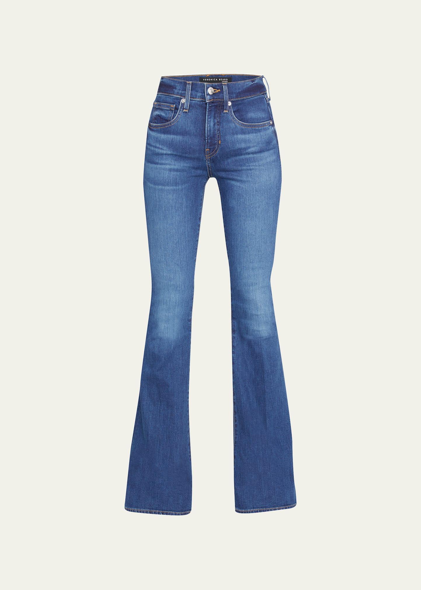 beverly high-rise skinny flare jeans