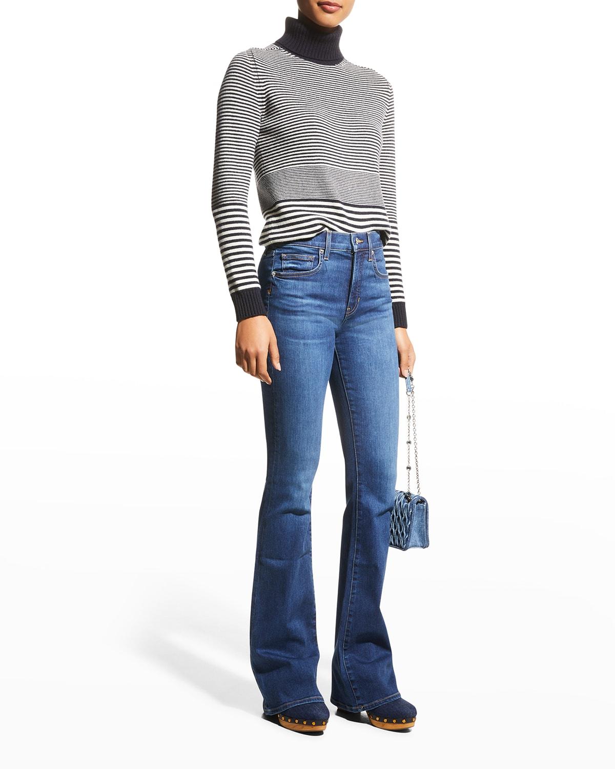 beverly high-rise skinny flare jeans