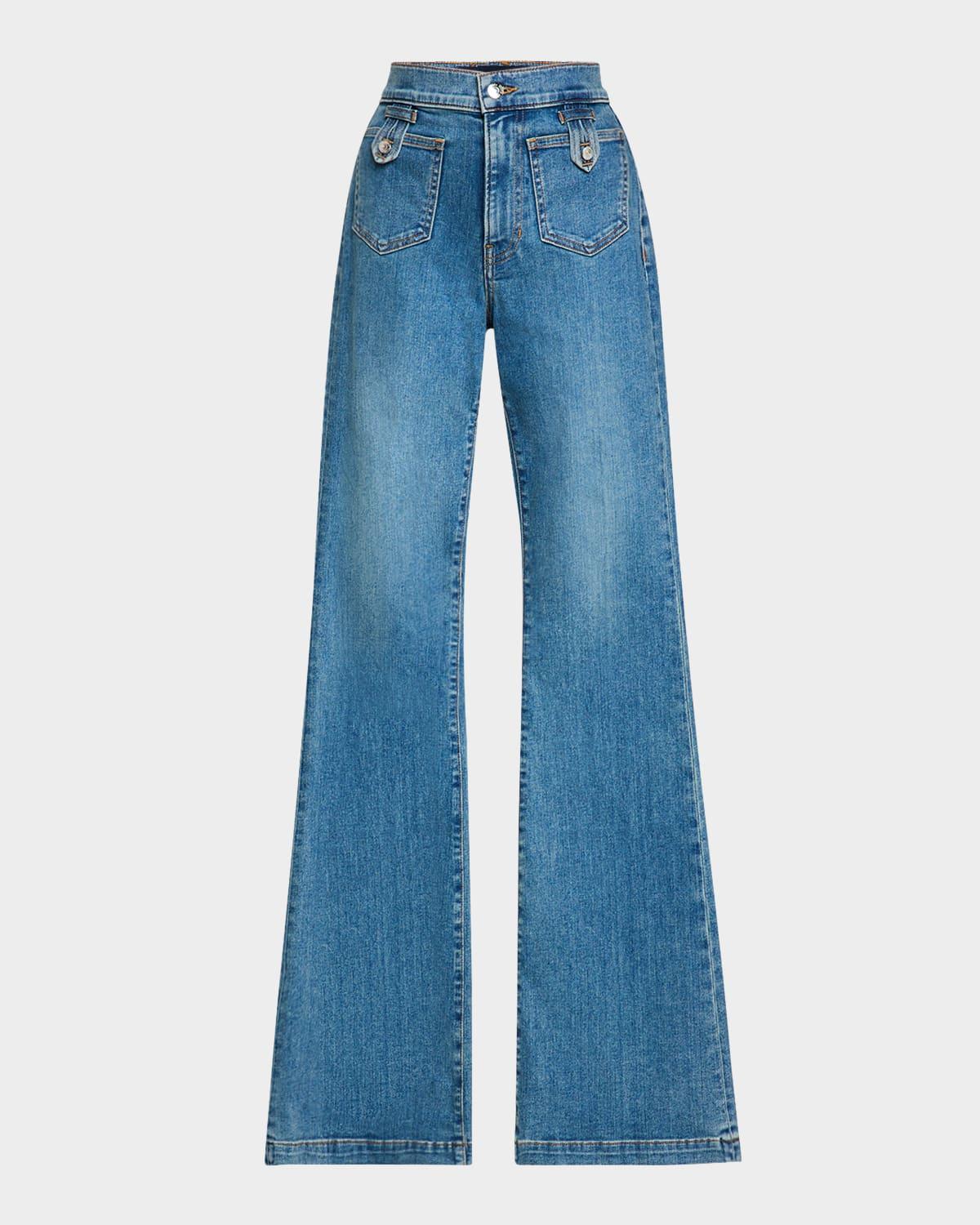beverly high-rise skinny flare jeans