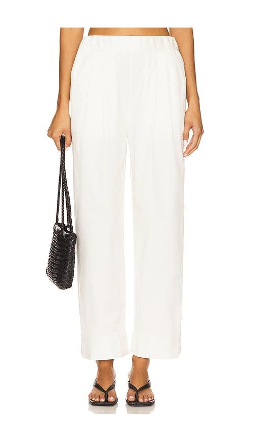 bevza cuff trousers in white.