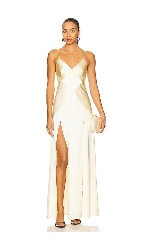 bevza rhombuses dress in ivory.