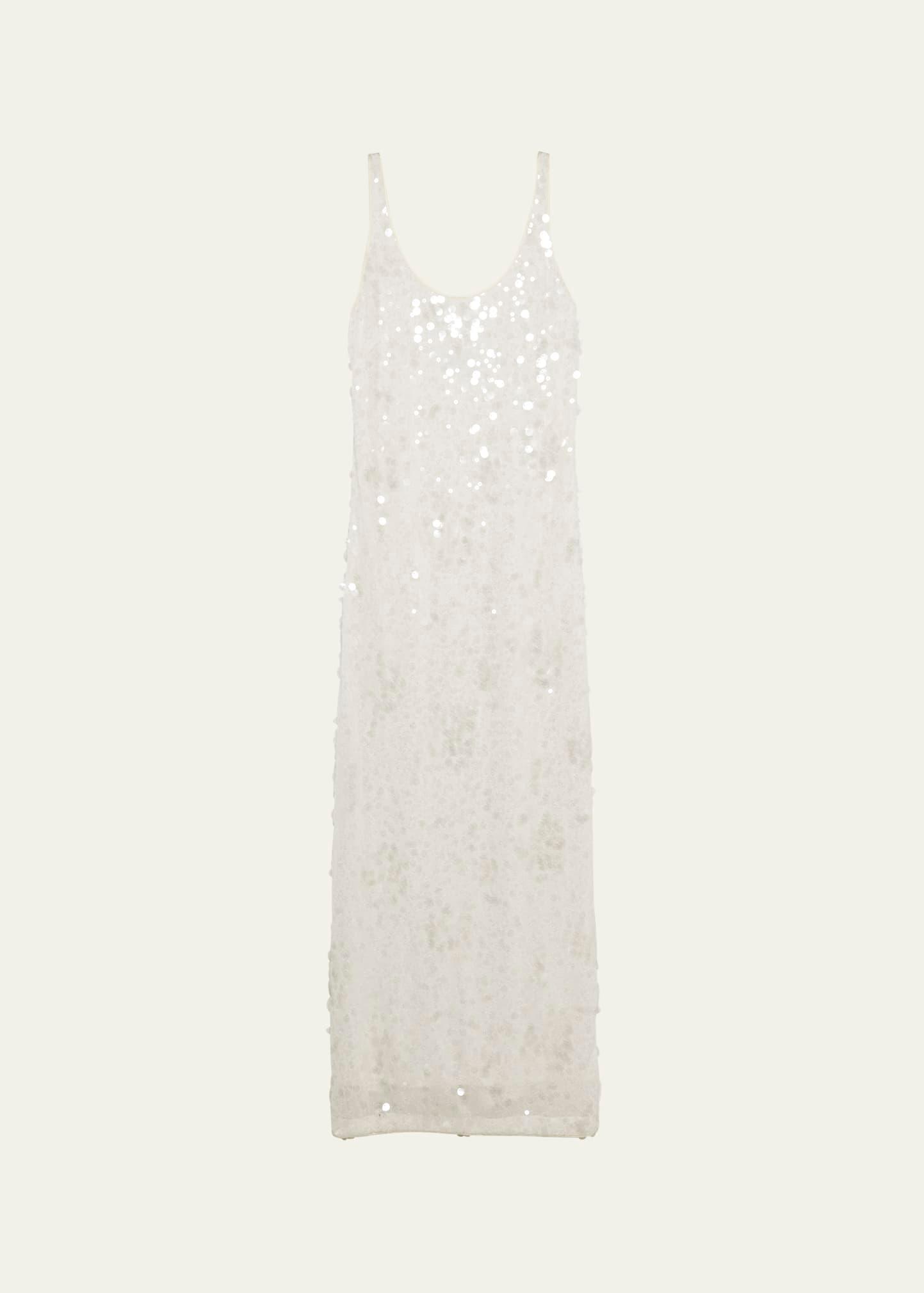 bex sequined maxi tank dress