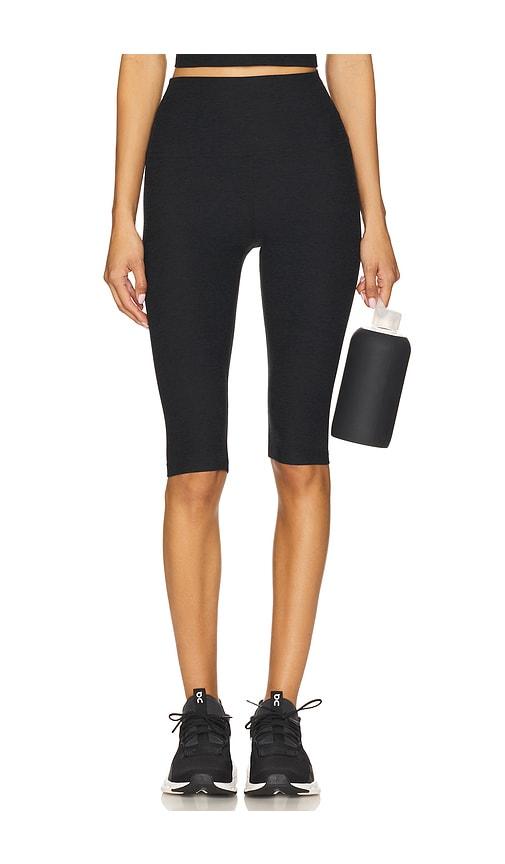 beyond yoga high waisted pedal pusher legging in black.