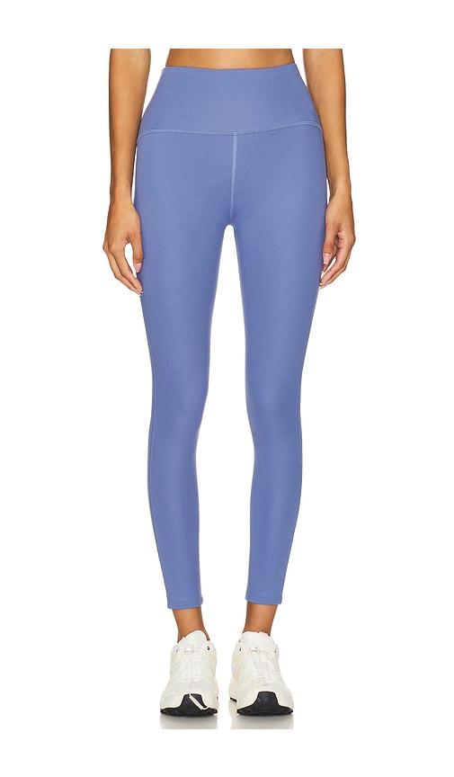 beyond yoga powerbeyond strive high waisted midi legging in blue.
