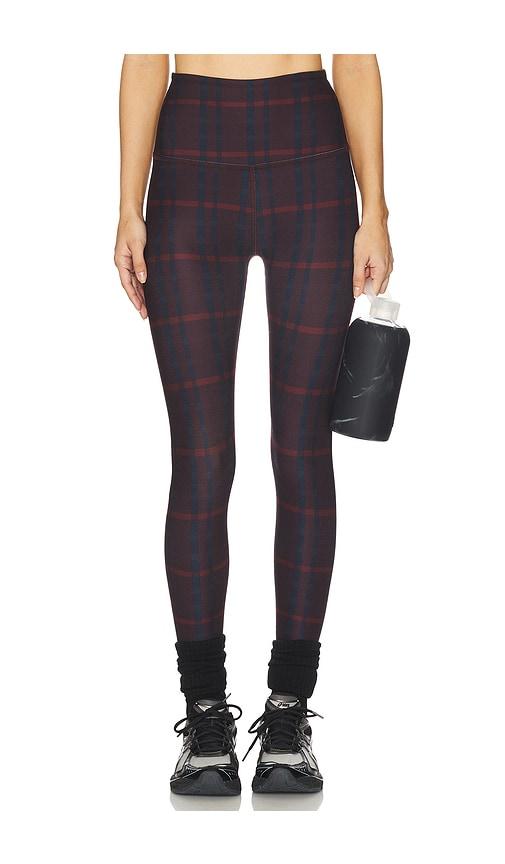 beyond yoga softmark high waisted midi legging in brown.