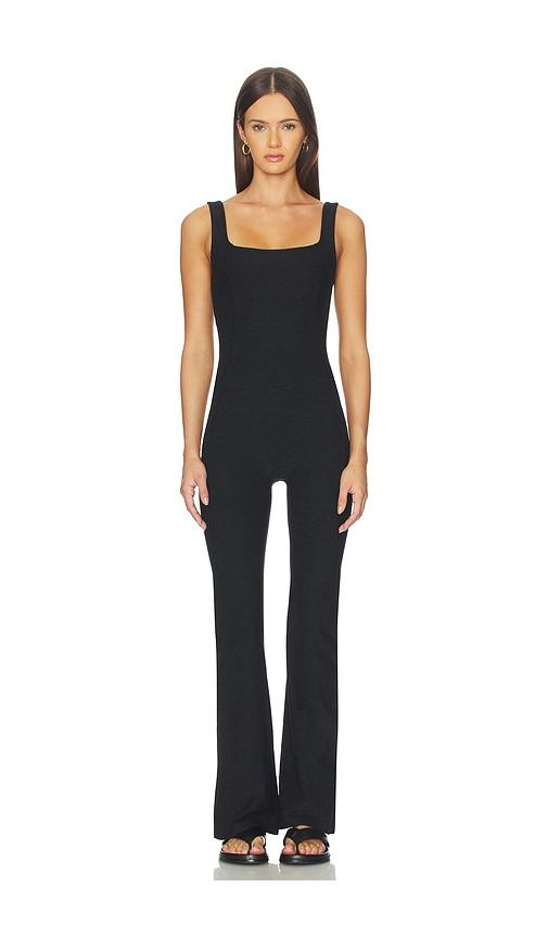 beyond yoga spaceday always midi jumpsuit in black.