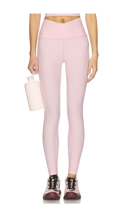 beyond yoga spacedye at your leisure high waisted midi legging in pink.