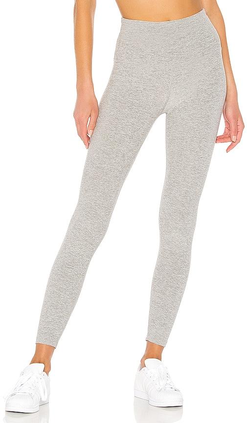 beyond yoga spacedye caught in the midi high waisted legging in grey.