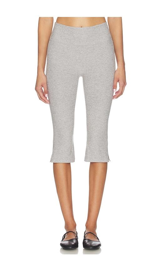 beyond yoga spacedye cropped leggings in light grey.