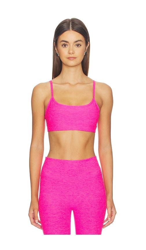 beyond yoga spacedye forever bra in fuchsia.