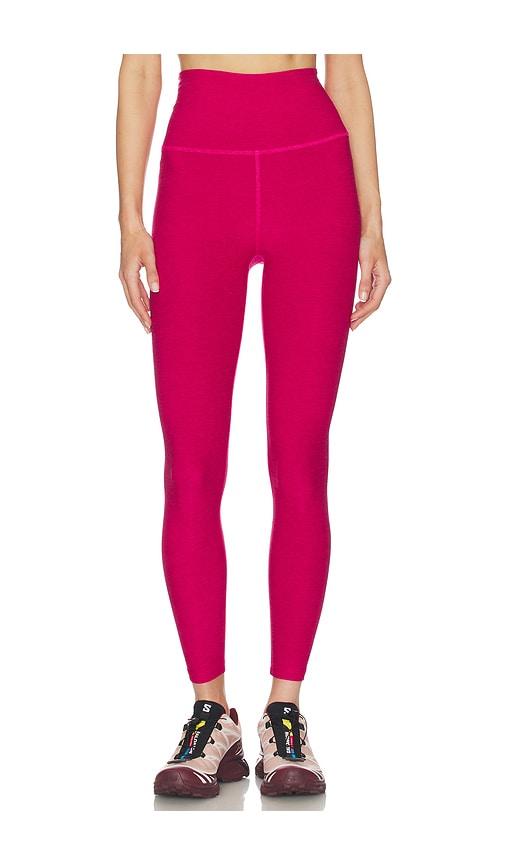beyond yoga spacedye leggings in fuchsia.