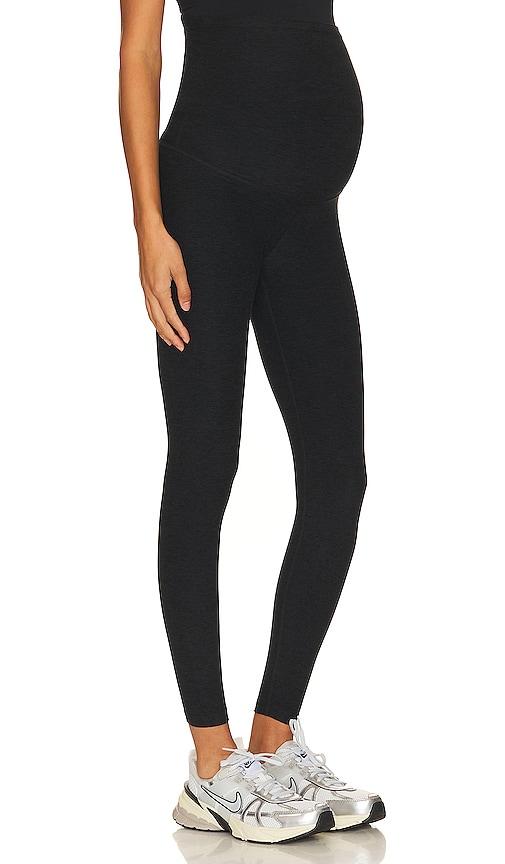 beyond yoga spacedye love the bump maternity midi legging in black.