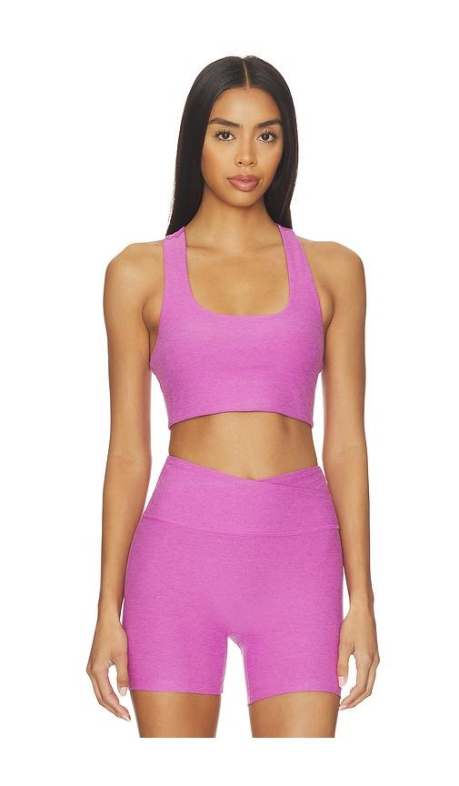 beyond yoga spacedye simplicity bra in purple.