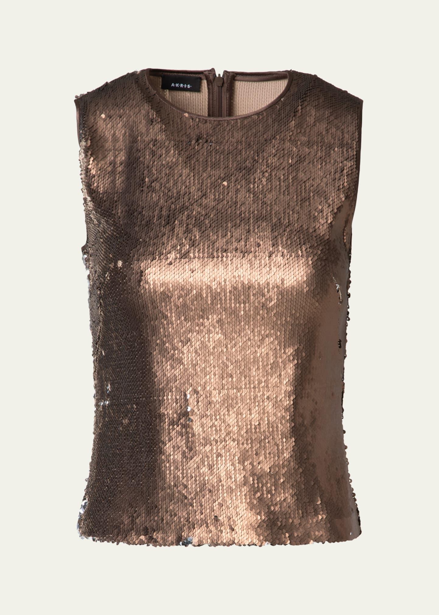 bi-color sequin top
