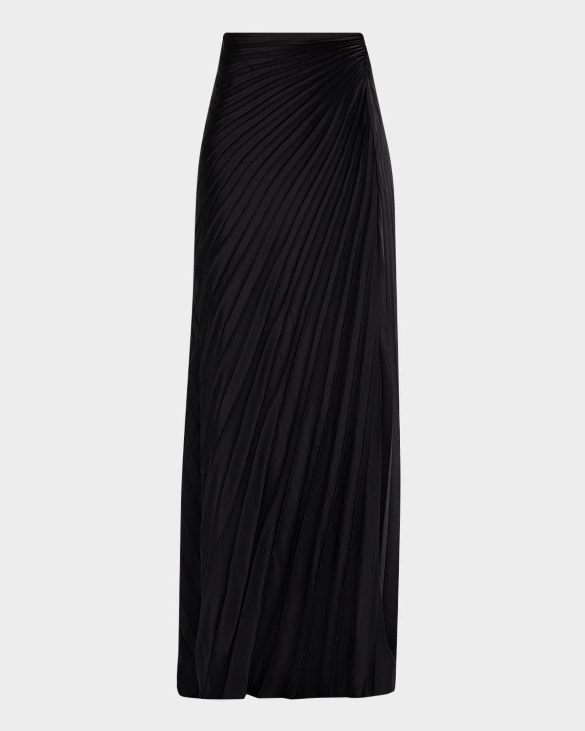 bianca pleated maxi skirt