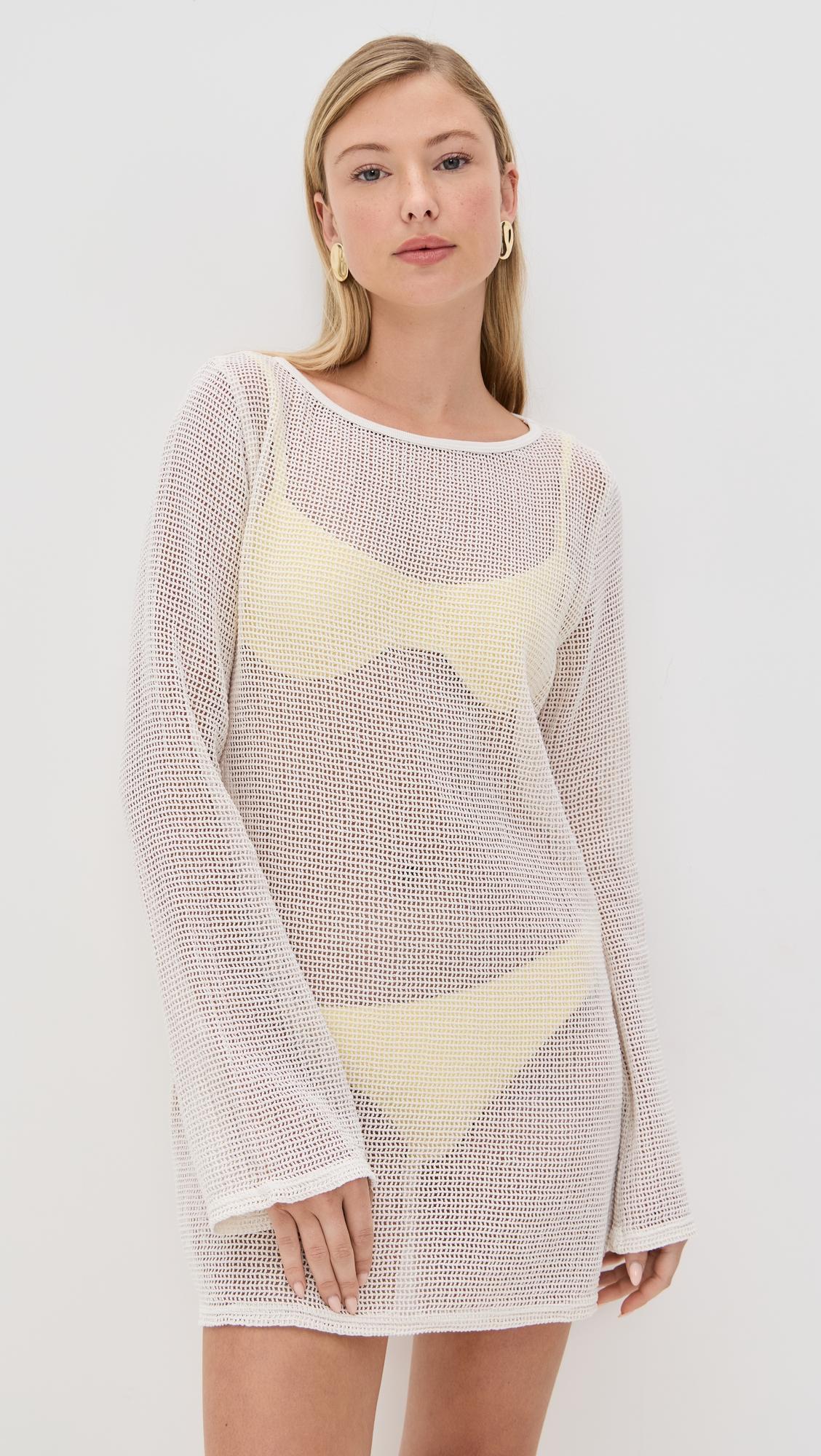 biarritz long sleeve mini coverup