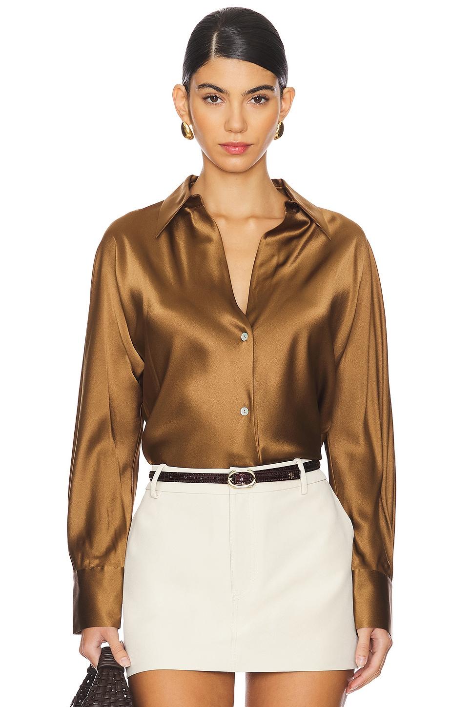 bias long sleeve blouse