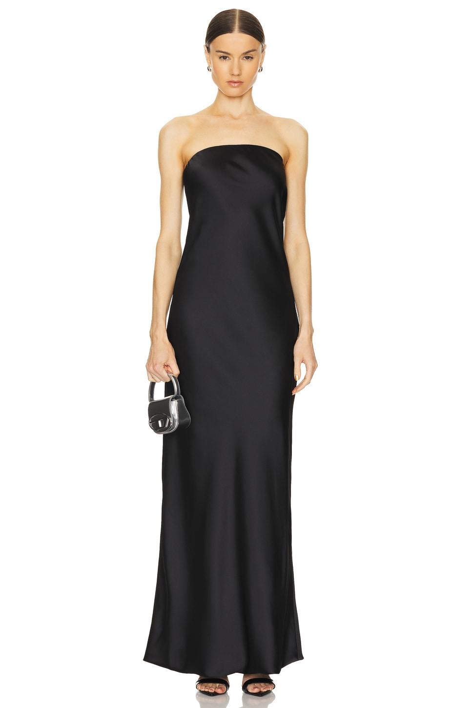 bias strapless gown
