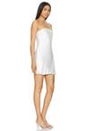 bias strapless mini dress