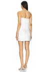 bias strapless mini dress