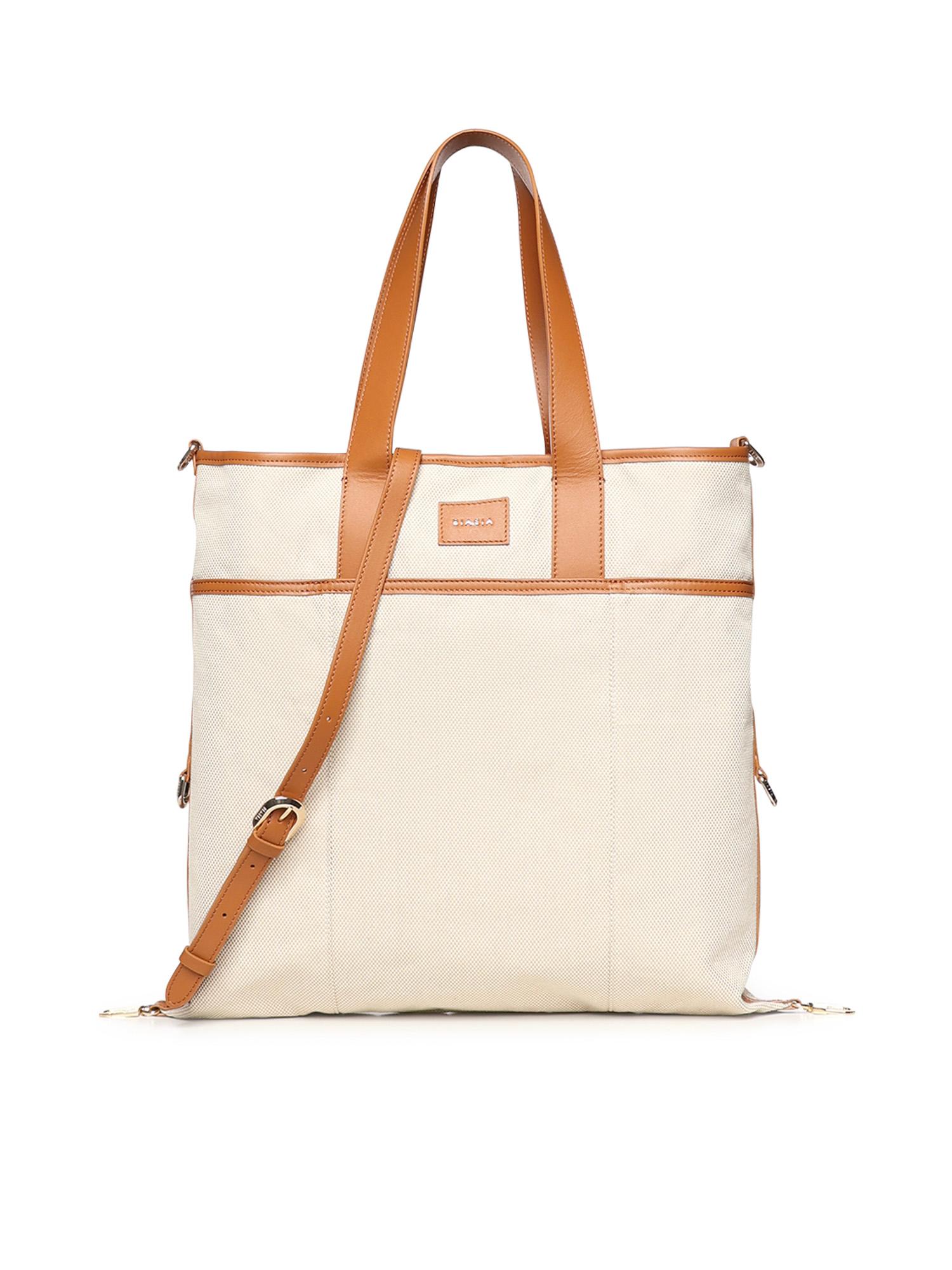 biasia bags ivory/walnut leather - women