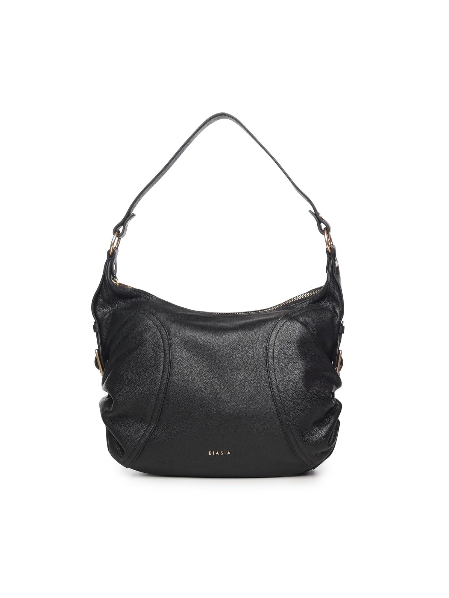 biasia weave leather shoulder bag