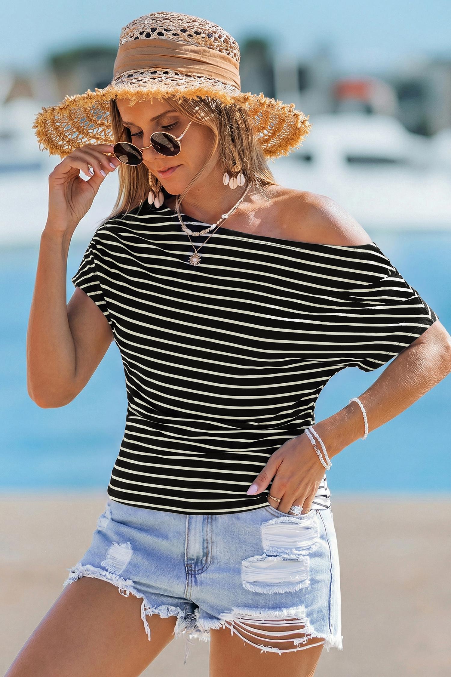 big attitude striped top - l