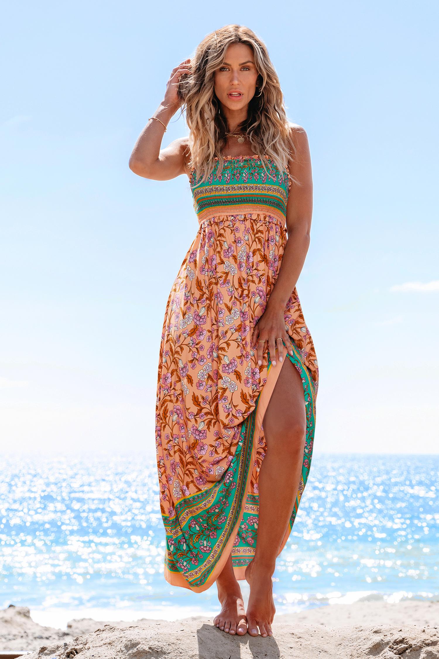 big personality floral maxi dress - l