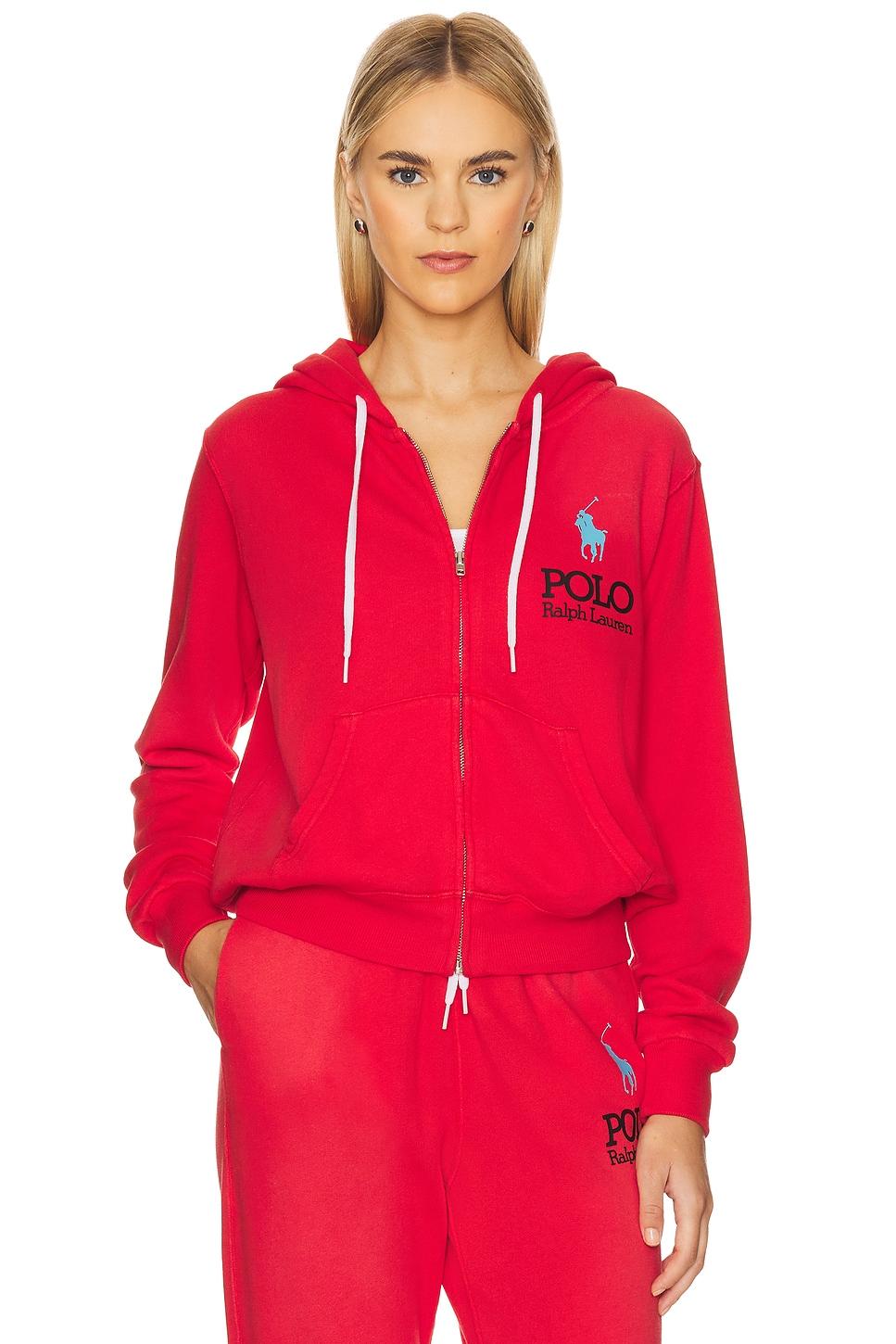 big pony lightweight fleece zip hoodie