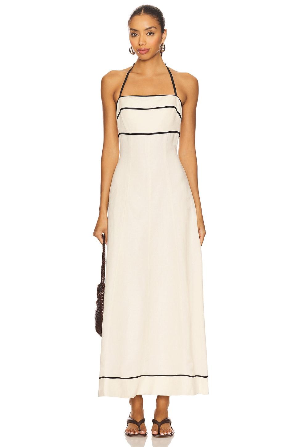 billie contrast panelled midi dress