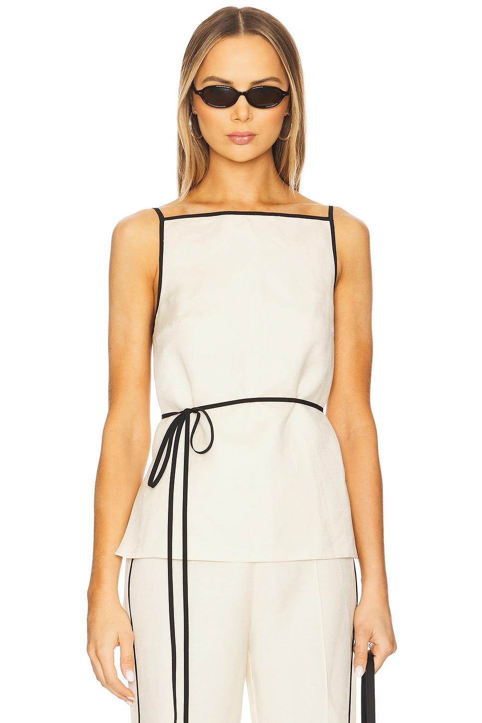 billie contrast tie top