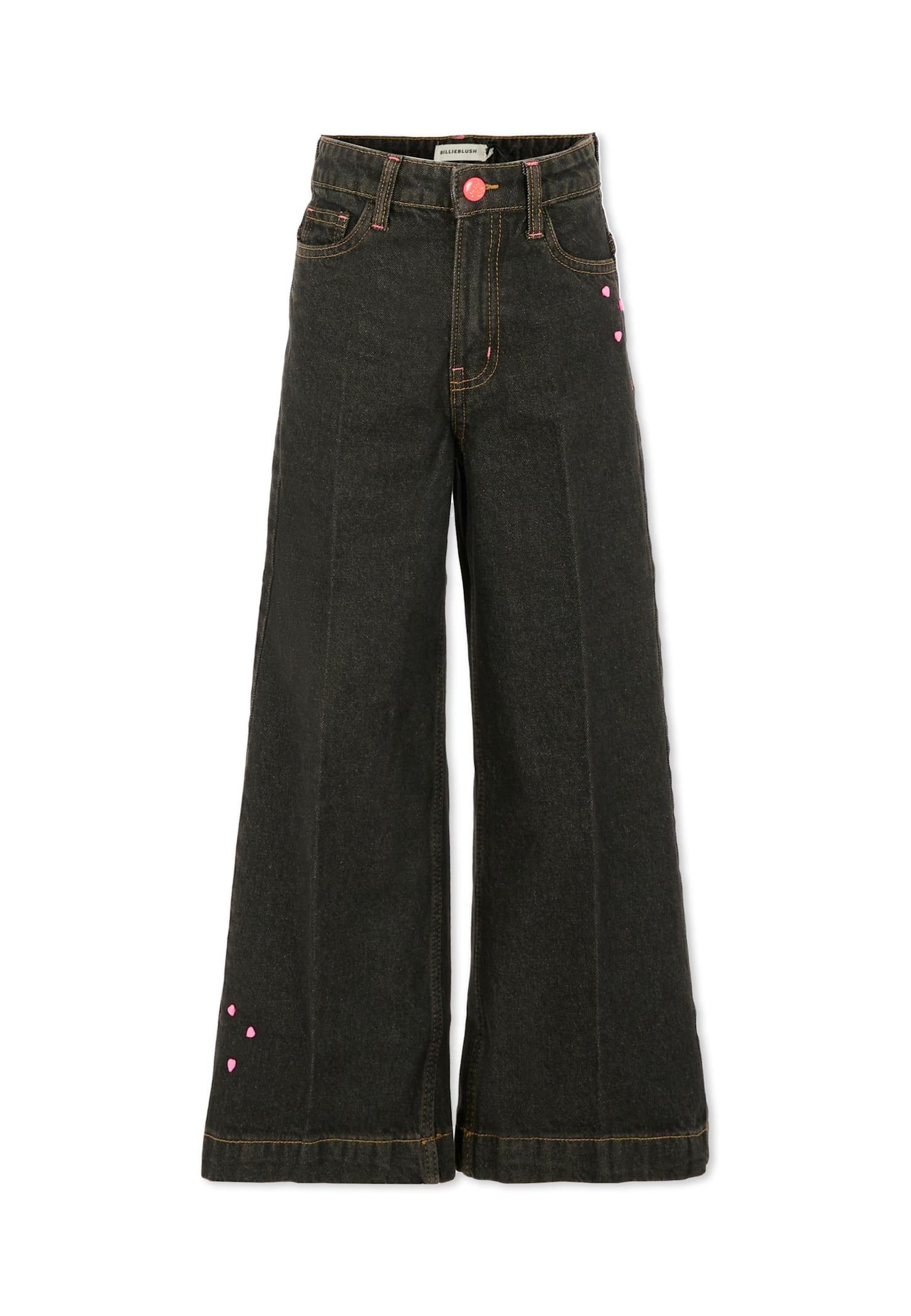 billieblush black jeans for girl with hearts